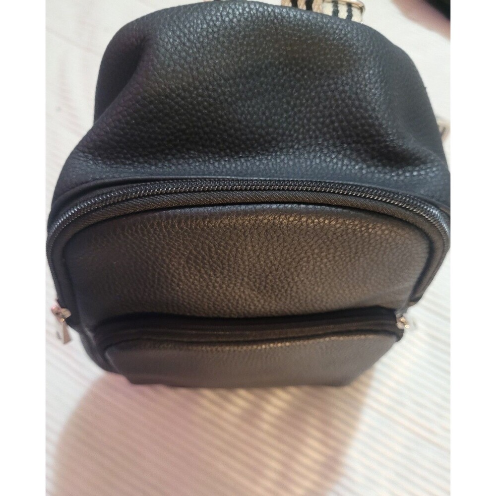Jewell by Thirty-One Mini Backpack – Black Faux Leather
